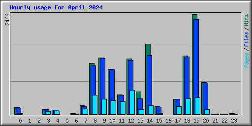 Hourly usage for April 2024